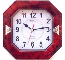 Квадратные настенные часы с подставкой КОСМОС 7002 бор