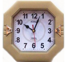 Квадратные настенные часы с подставкой КОСМОС 7002 зол