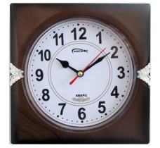 Квадратные настенные часы с подставкой КОСМОС 7004-2 бор