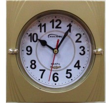 Квадратные настенные часы с подставкой КОСМОС 7015 зол